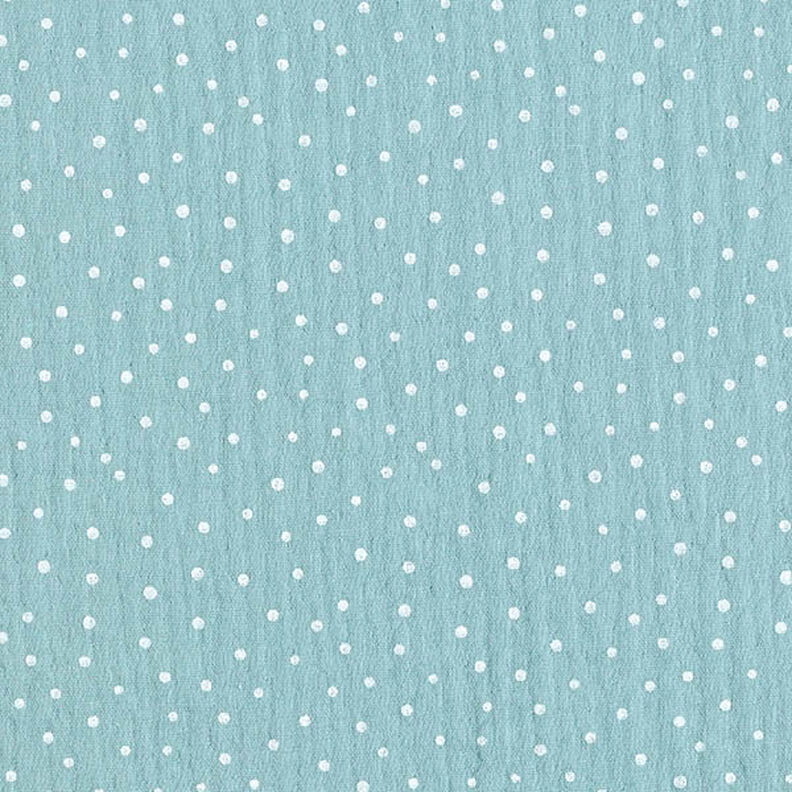 Double Gauze/Muslin Polka Dots – dove blue,  image number 1