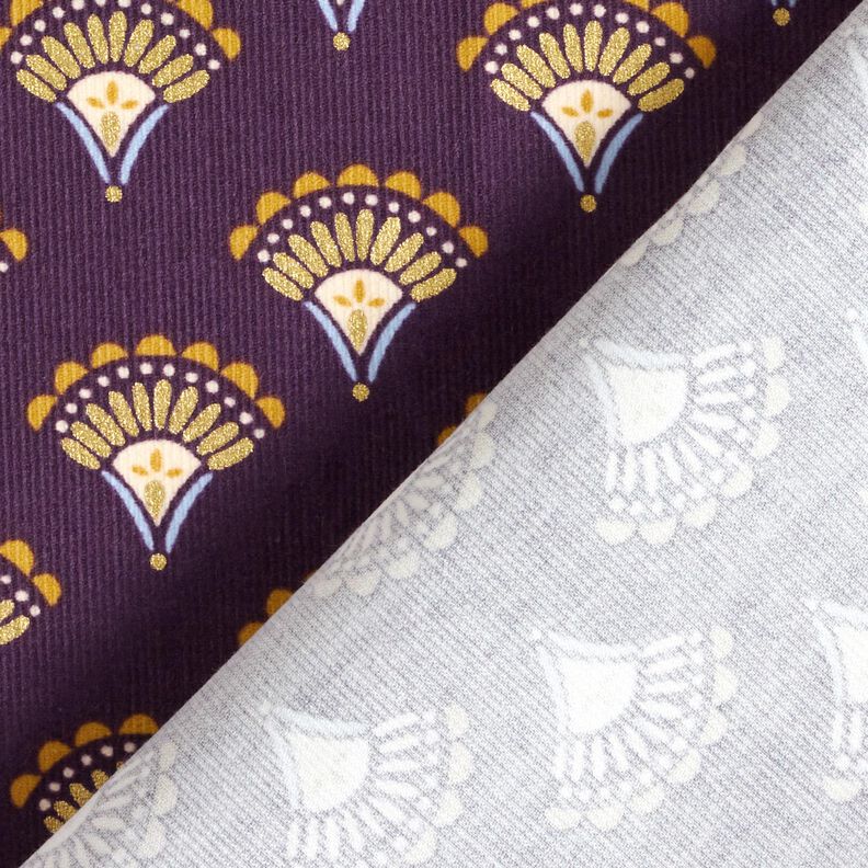 Baby Cord Glitter fans – aubergine,  image number 4