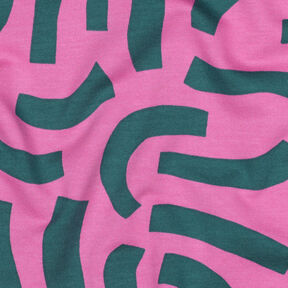 French terry Playful | Nerida Hansen – pink/petrol, 