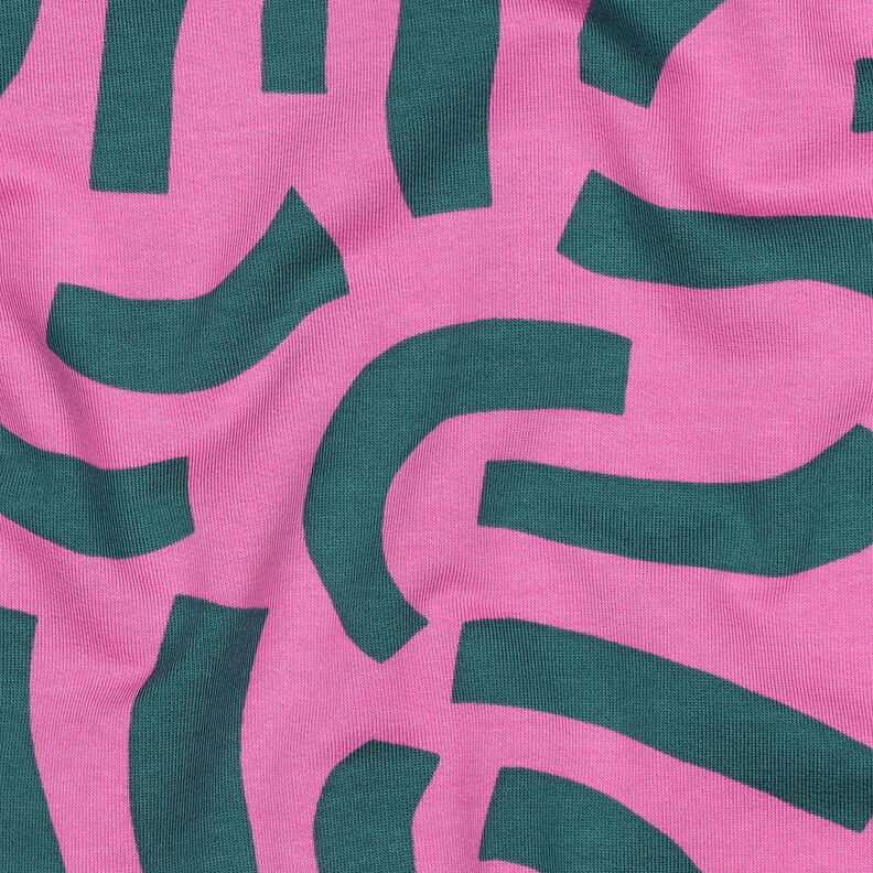 French terry Playful | Nerida Hansen – pink/petrol,  image number 2