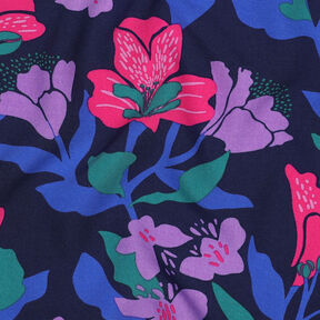 LENZING™ ECOVERO™ viscose fabric  Amira Floral | Nerida Hansen – midnight blue/intense pink, 