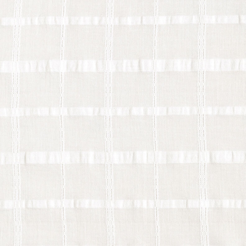 Woven checked voile – white,  image number 1