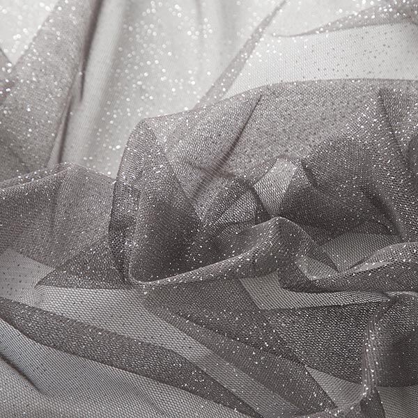 Royal Glitter Tulle – dark grey/silver,  image number 4