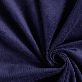Stretchy fine corduroy – navy blue, 