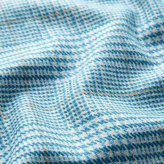 Glen Plaid Wool Fabric – turquoise, 