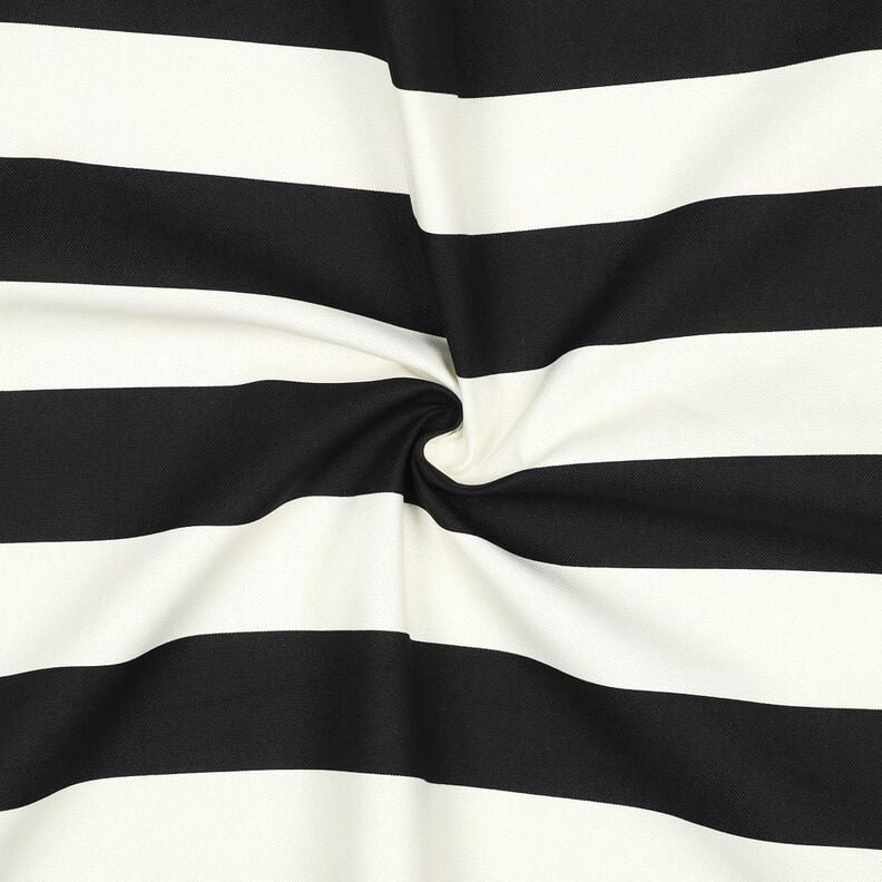 Decor Fabric Canvas cheerful stripes – black/white,  image number 3