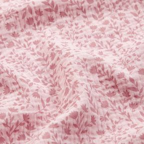 Double Gauze/Muslin two-tone flower tendrils – light dusky pink, 