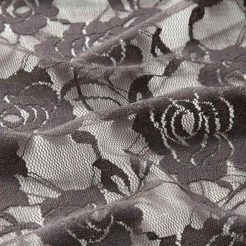 Soft Mesh Lace roses – stone grey,  image number 2