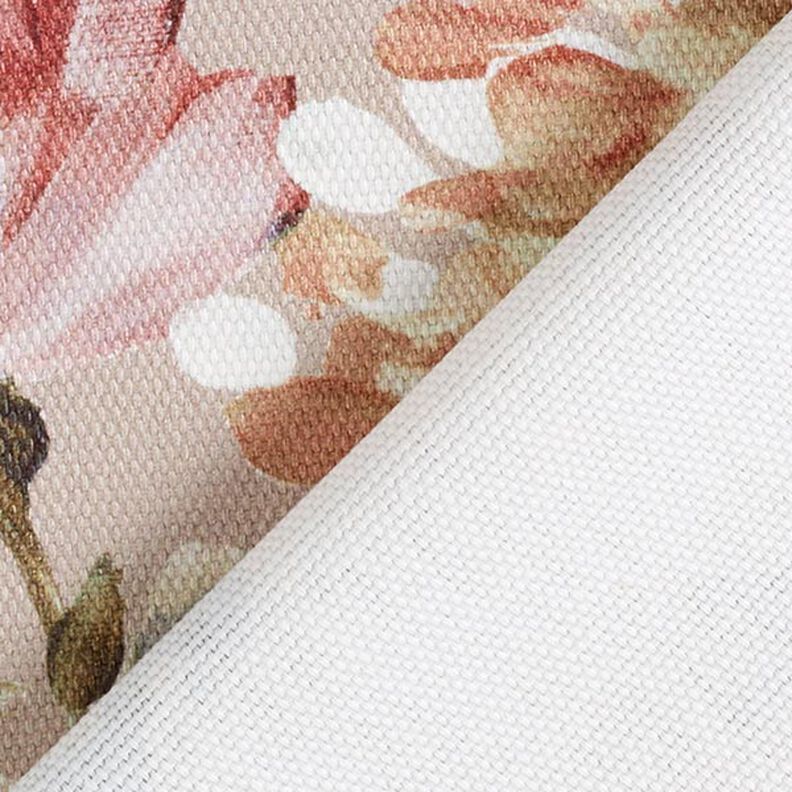 Half-Panama Decor Fabric Floris – beige/pink,  image number 3