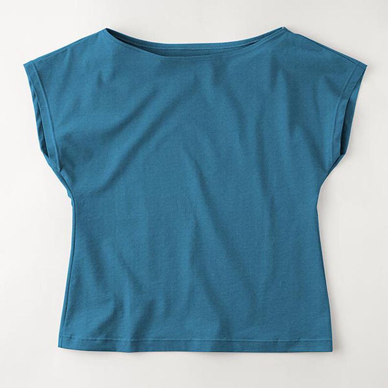 Medium Cotton Jersey Plain – petrol,  image number 8