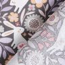 Cotton Poplin Rabbits in the flower meadow – dark grey,  thumbnail number 4