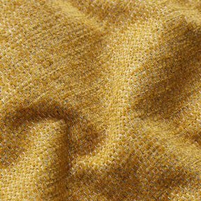 Upholstery Fabric Chenille Mottled – curry yellow/silver grey, 