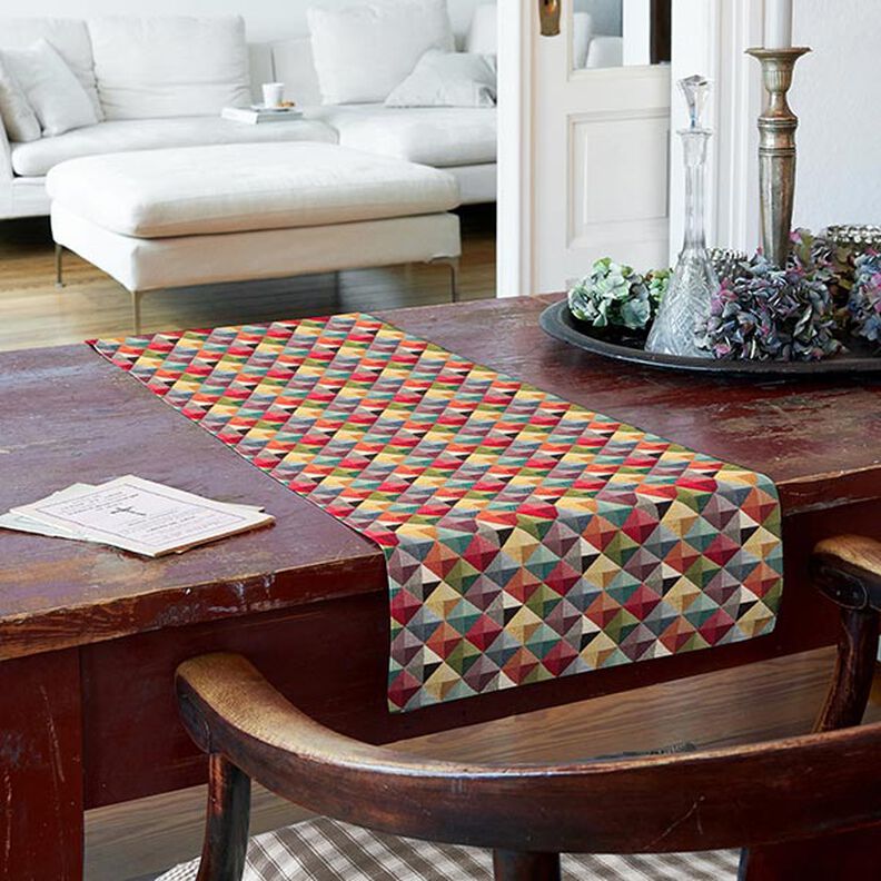 Decor Fabric Tapestry Fabric Colourful Retro Rhombuses, image number 6