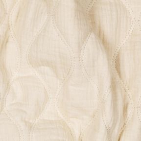 Quilted Fabric Muslin waves – offwhite, 