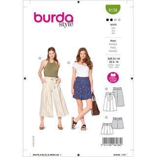 Culottes / trousers | Burda 6138 | 34-44, 