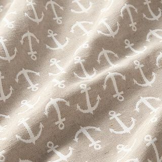 Decor Fabric Jacquard anchor – light beige/sand, 