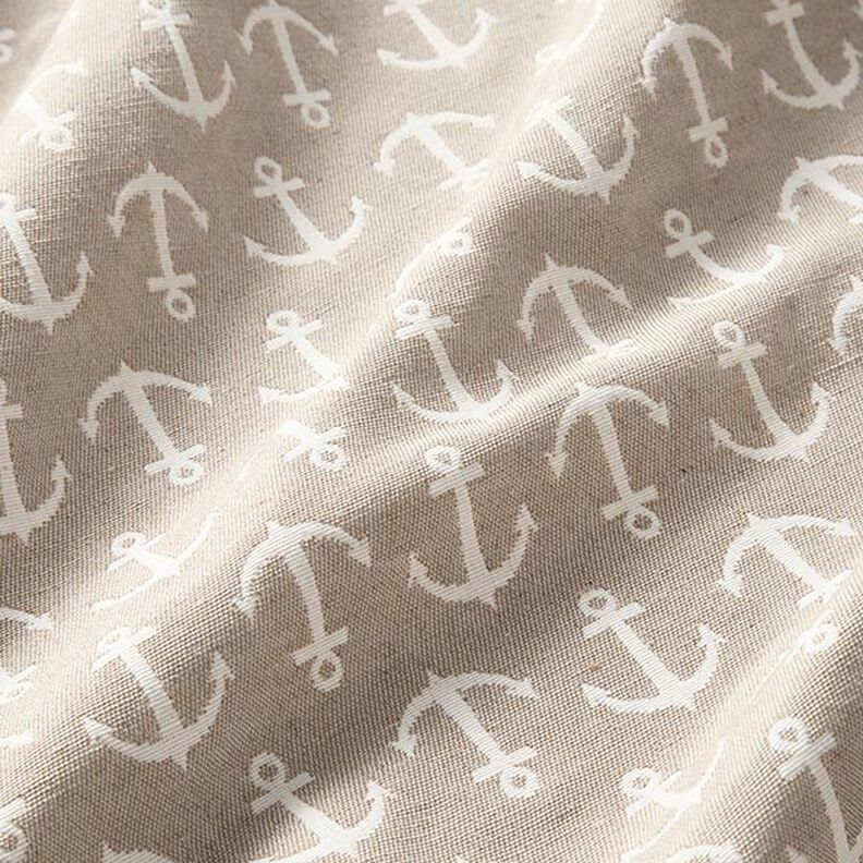 Decor Fabric Jacquard anchor – light beige/sand,  image number 2