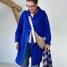 Linen fabric Ramie mix medium – royal blue,  thumbnail number 11