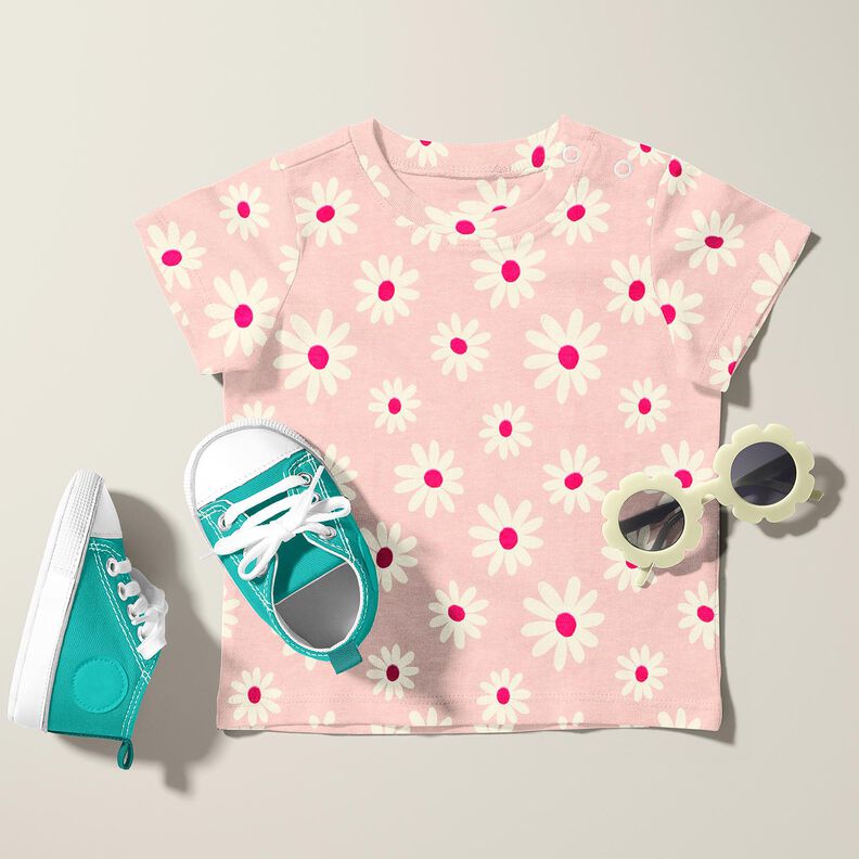 Cotton Blend Jersey Little flowers – rosé, image number 6