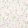 Decor Fabric Half Panama sketched wildflowers – white/pink,  thumbnail number 1