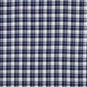 Cotton Flannel small check – navy blue/offwhite, 