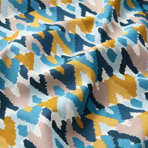 Cotton Cretonne Ethnic Print – brilliant blue/mustard, 