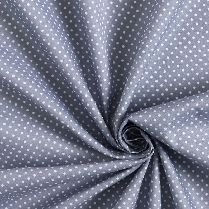 Cotton Poplin Mini polka dots – steel blue/white,  image number 3