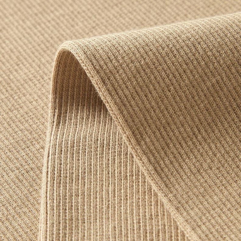 2x2 Ribbing Plain – dark beige,  image number 5