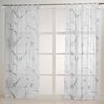Curtain Fabric Voile Delicate branches – white/silver grey,  thumbnail number 7