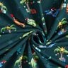 French Terry Christmas dinosaurs under palm trees | Glitzerpüppi – petrol/light green,  thumbnail number 3