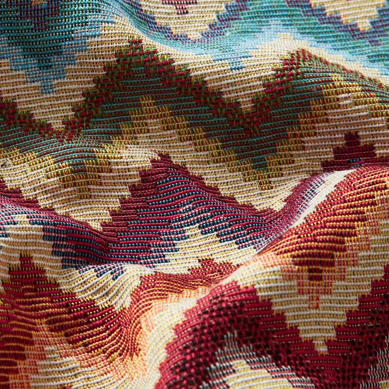 Decor Fabric Tapestry Fabric Chevron – light beige/carmine,  image number 2