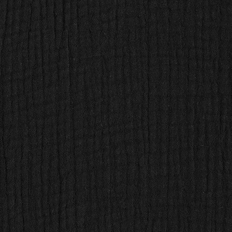 GOTS Triple-Layer Cotton Muslin – black,  image number 4