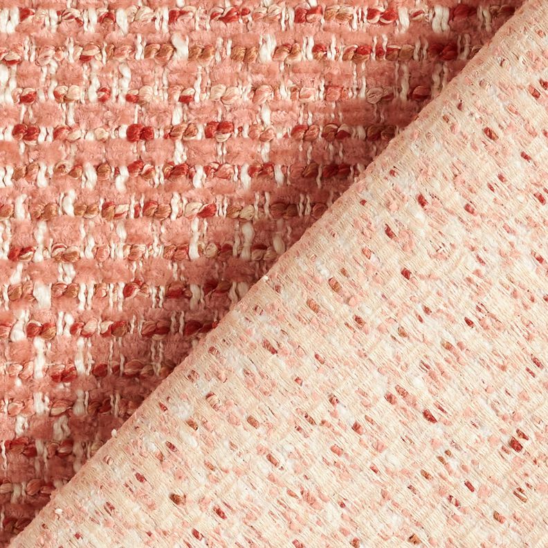 Upholstery Fabric colourful bouclé look – dusky pink/cream,  image number 3