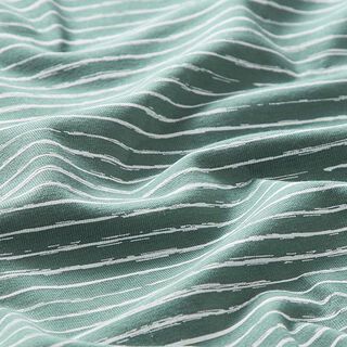 Cotton Jersey Scribble Stripes – reed, 