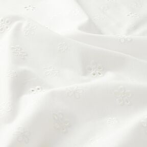 Broderie Anglaise Flowers with scalloped edges – white, 