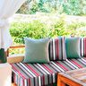 Outdoor Fabric Canvas mixed stripes – white/navy blue,  thumbnail number 6
