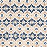 Jersey floral ornaments – beige/navy blue,  thumbnail number 1