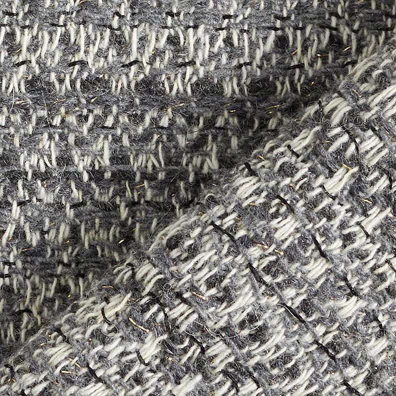 Mottled Lurex Pure New Wool Blend – antique silver,  image number 5