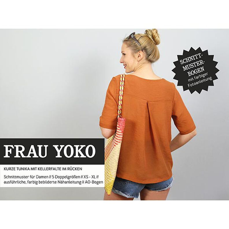 WOMAN YOKO - short tunic with box pleats in the back, Studio Schnittreif  | XS -  XXL,  image number 1