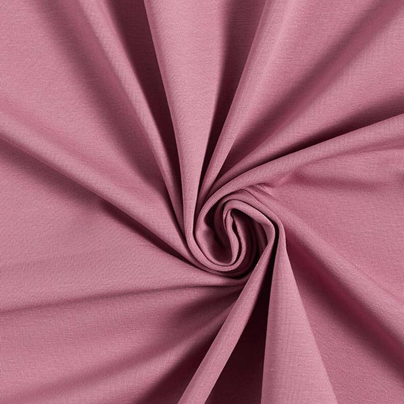 Medium Cotton Jersey Plain – dark dusky pink,  image number 1