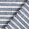 Linen look wide stripes cotton fabric – white/navy blue,  thumbnail number 4