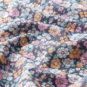GOTS Cotton Poplin Flower Meadow | Poppy Fabrics – slate grey, 