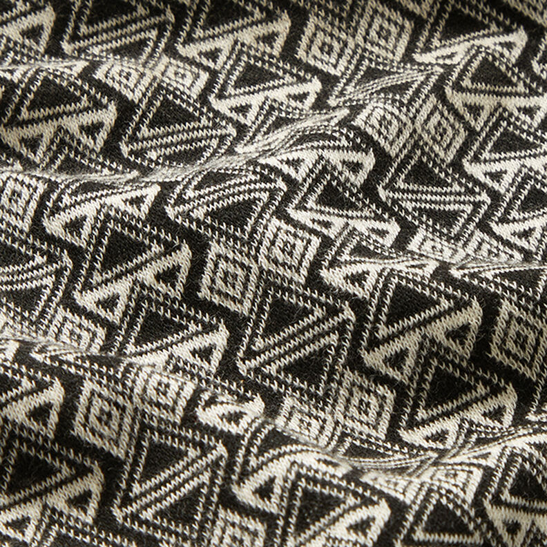 Triangles knitted jacquard – black/white,  image number 2