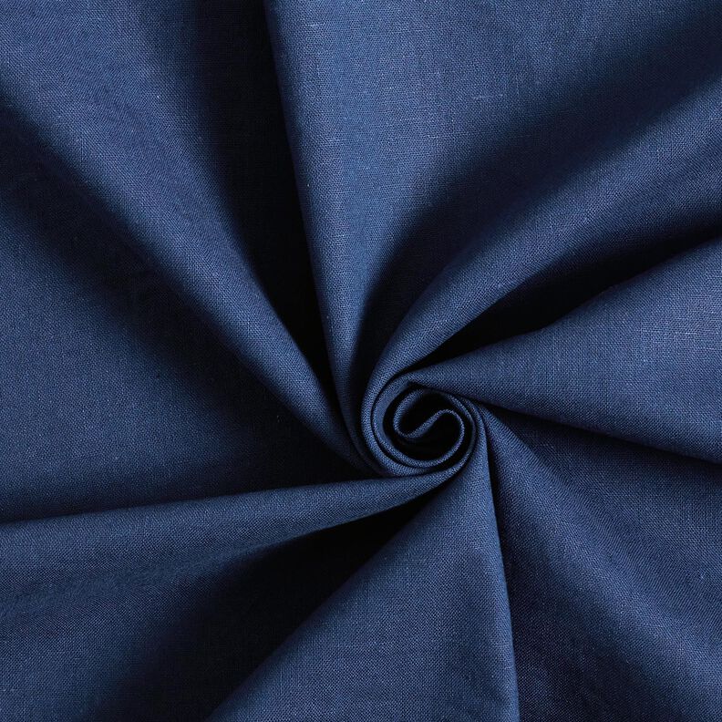 washed linen cotton blend – midnight blue,  image number 1