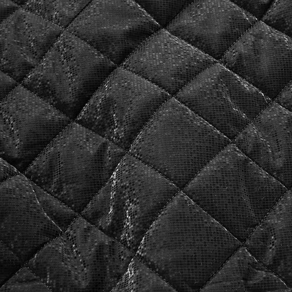 Diamond Quilted Fabric – black,  image number 2