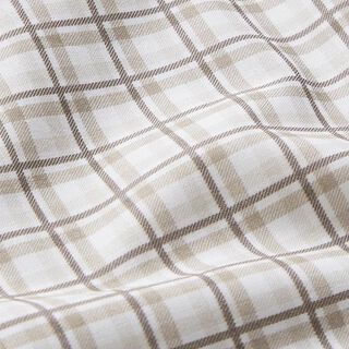 Double Check Cotton Poplin – white/anemone, 