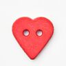 Heart-shaped button [Ø 15 mm] – chili,  thumbnail number 1