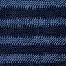 Stretch velvet embossed waves – navy blue,  thumbnail number 1