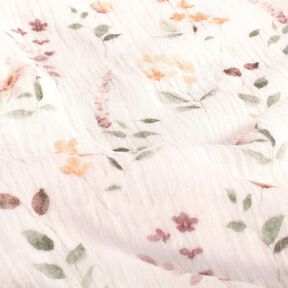 Double Gauze/Muslin wild meadow Digital Print – white, 