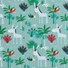 Cotton Cretonne donkeys and peacocks – eucalyptus,  thumbnail number 1